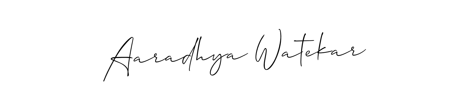 Best and Professional Signature Style for Aaradhya Watekar. Allison_Script Best Signature Style Collection. Aaradhya Watekar signature style 2 images and pictures png