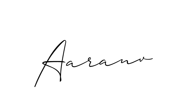 Also You can easily find your signature by using the search form. We will create Aaranv name handwritten signature images for you free of cost using Allison_Script sign style. Aaranv signature style 2 images and pictures png
