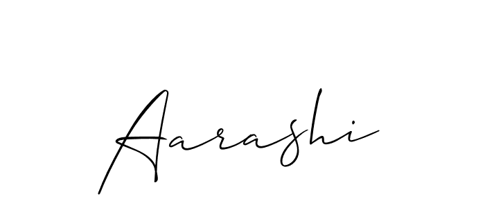 Design your own signature with our free online signature maker. With this signature software, you can create a handwritten (Allison_Script) signature for name Aarashi. Aarashi signature style 2 images and pictures png