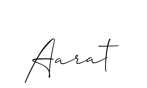 Make a beautiful signature design for name Aarat. With this signature (Allison_Script) style, you can create a handwritten signature for free. Aarat signature style 2 images and pictures png