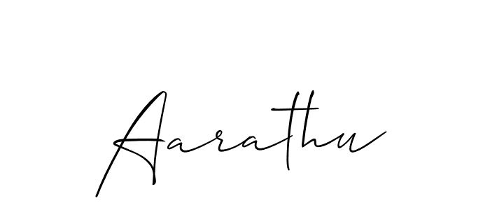 It looks lik you need a new signature style for name Aarathu. Design unique handwritten (Allison_Script) signature with our free signature maker in just a few clicks. Aarathu signature style 2 images and pictures png