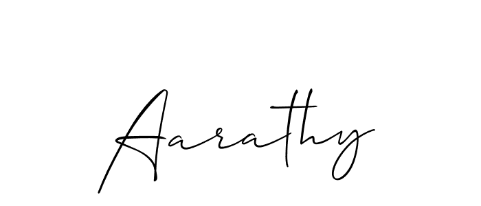 How to make Aarathy signature? Allison_Script is a professional autograph style. Create handwritten signature for Aarathy name. Aarathy signature style 2 images and pictures png