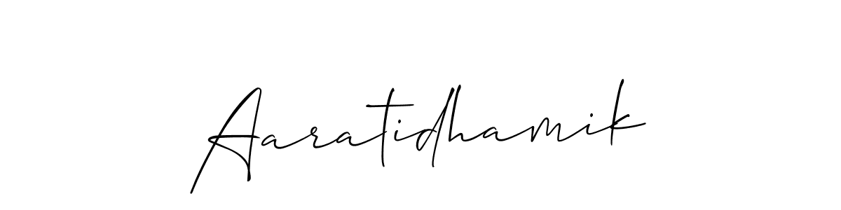 Also we have Aaratidhamik name is the best signature style. Create professional handwritten signature collection using Allison_Script autograph style. Aaratidhamik signature style 2 images and pictures png