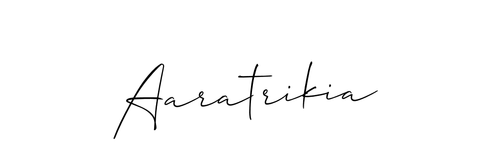 Create a beautiful signature design for name Aaratrikia. With this signature (Allison_Script) fonts, you can make a handwritten signature for free. Aaratrikia signature style 2 images and pictures png