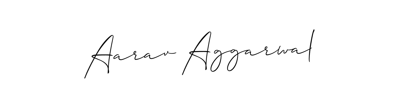 Make a beautiful signature design for name Aarav Aggarwal. With this signature (Allison_Script) style, you can create a handwritten signature for free. Aarav Aggarwal signature style 2 images and pictures png