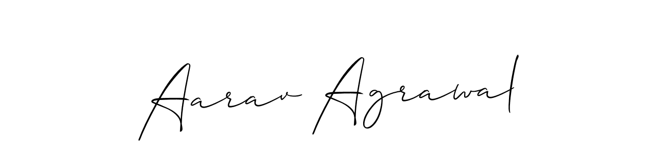 Also we have Aarav Agrawal name is the best signature style. Create professional handwritten signature collection using Allison_Script autograph style. Aarav Agrawal signature style 2 images and pictures png