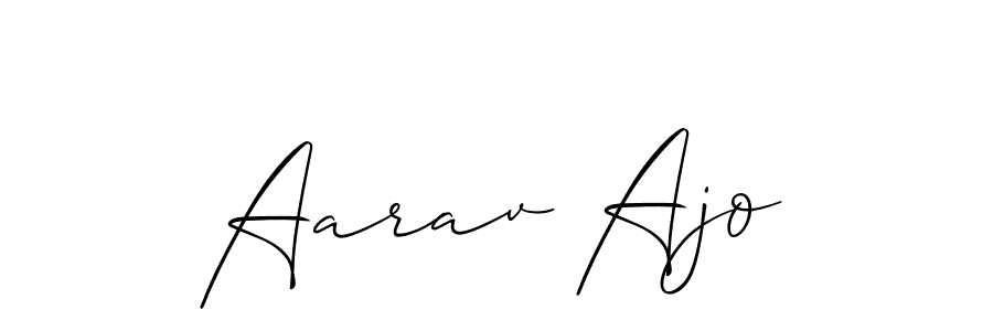 if you are searching for the best signature style for your name Aarav Ajo. so please give up your signature search. here we have designed multiple signature styles  using Allison_Script. Aarav Ajo signature style 2 images and pictures png