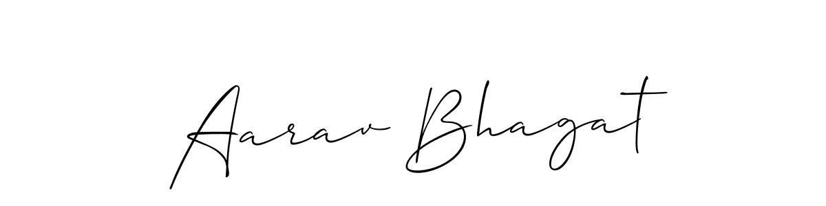 Use a signature maker to create a handwritten signature online. With this signature software, you can design (Allison_Script) your own signature for name Aarav Bhagat. Aarav Bhagat signature style 2 images and pictures png