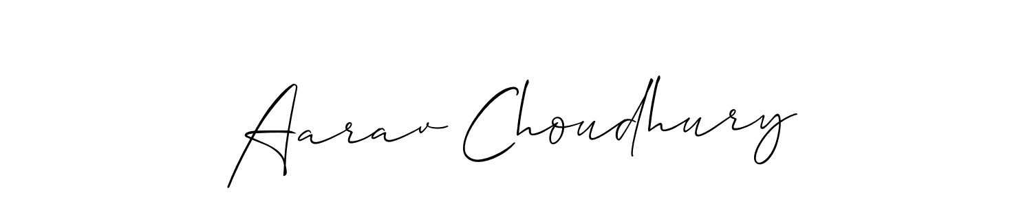 How to make Aarav Choudhury signature? Allison_Script is a professional autograph style. Create handwritten signature for Aarav Choudhury name. Aarav Choudhury signature style 2 images and pictures png