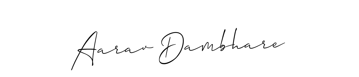 Similarly Allison_Script is the best handwritten signature design. Signature creator online .You can use it as an online autograph creator for name Aarav Dambhare. Aarav Dambhare signature style 2 images and pictures png