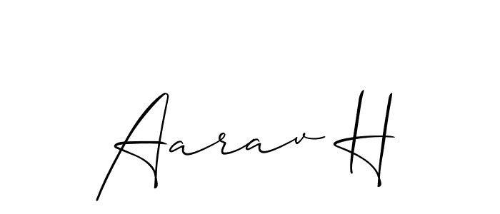 You can use this online signature creator to create a handwritten signature for the name Aarav H. This is the best online autograph maker. Aarav H signature style 2 images and pictures png