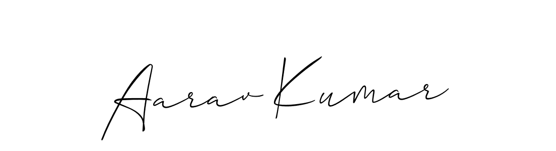 Also we have Aarav Kumar name is the best signature style. Create professional handwritten signature collection using Allison_Script autograph style. Aarav Kumar signature style 2 images and pictures png