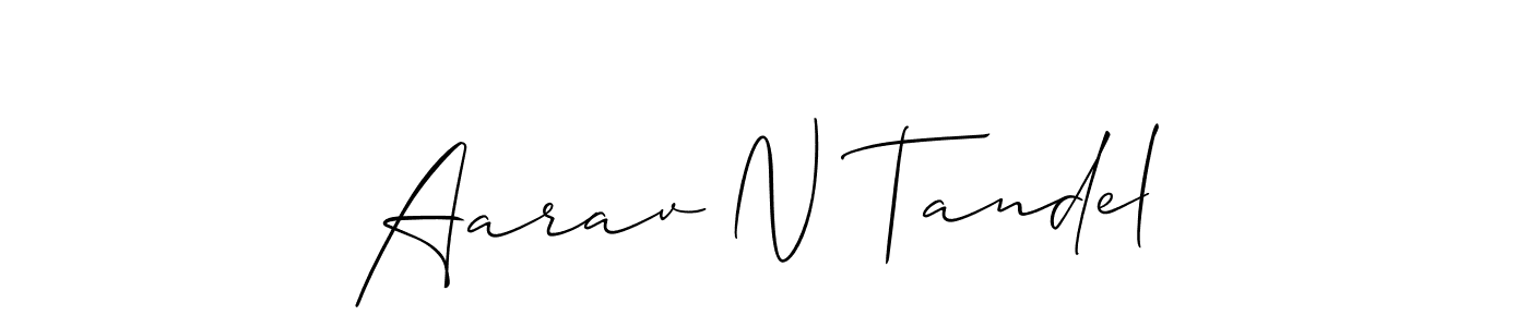 Aarav N Tandel stylish signature style. Best Handwritten Sign (Allison_Script) for my name. Handwritten Signature Collection Ideas for my name Aarav N Tandel. Aarav N Tandel signature style 2 images and pictures png