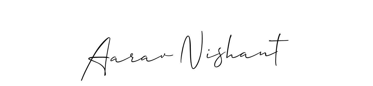 Make a beautiful signature design for name Aarav Nishant. Use this online signature maker to create a handwritten signature for free. Aarav Nishant signature style 2 images and pictures png