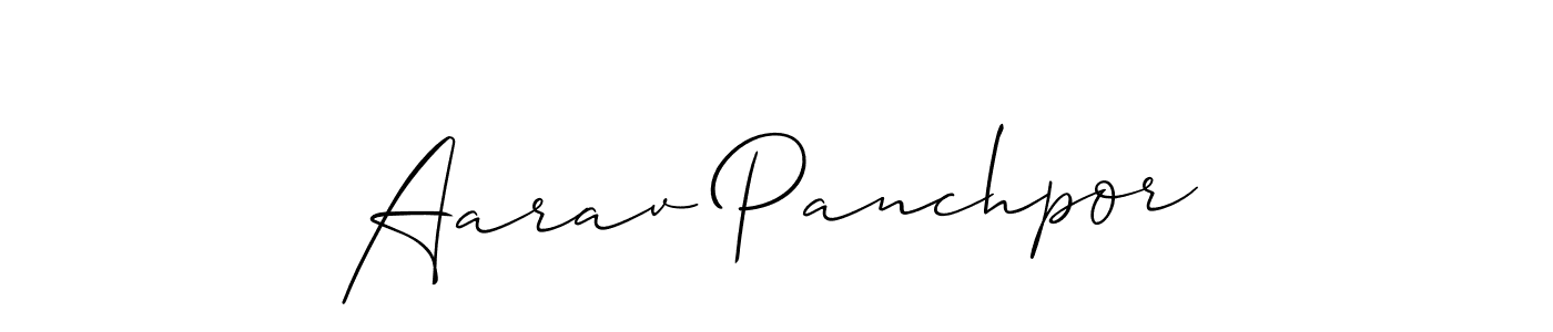 Design your own signature with our free online signature maker. With this signature software, you can create a handwritten (Allison_Script) signature for name Aarav Panchpor. Aarav Panchpor signature style 2 images and pictures png