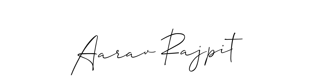 It looks lik you need a new signature style for name Aarav Rajpit. Design unique handwritten (Allison_Script) signature with our free signature maker in just a few clicks. Aarav Rajpit signature style 2 images and pictures png