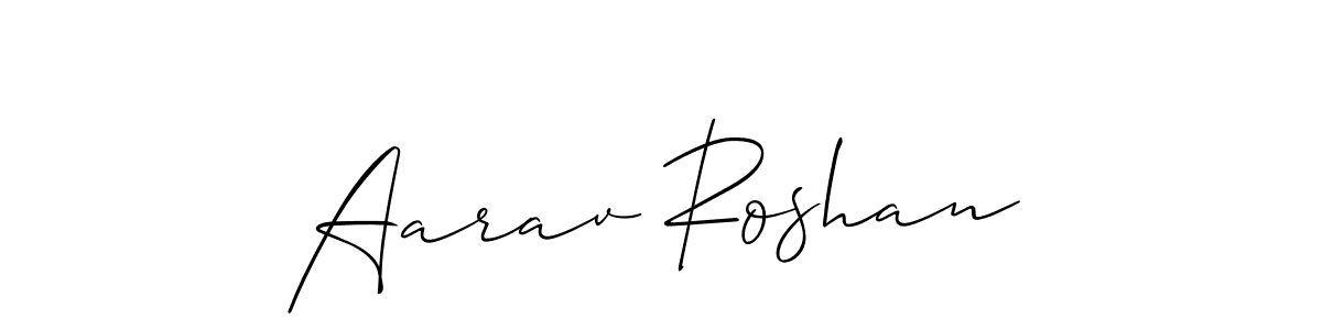 Similarly Allison_Script is the best handwritten signature design. Signature creator online .You can use it as an online autograph creator for name Aarav Roshan. Aarav Roshan signature style 2 images and pictures png