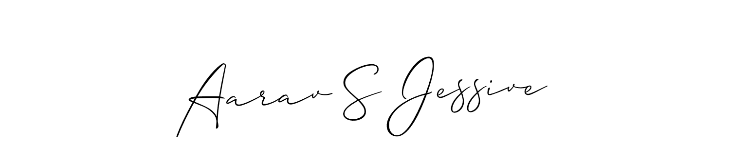Make a short Aarav S Jessive signature style. Manage your documents anywhere anytime using Allison_Script. Create and add eSignatures, submit forms, share and send files easily. Aarav S Jessive signature style 2 images and pictures png