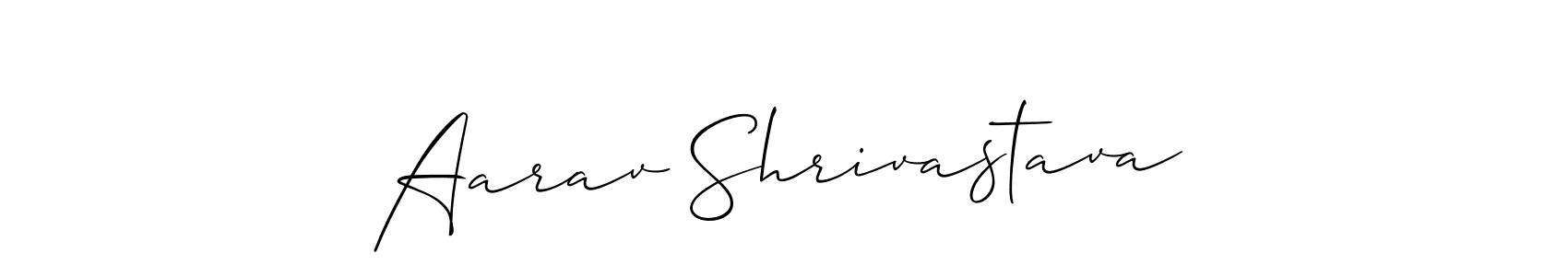 Similarly Allison_Script is the best handwritten signature design. Signature creator online .You can use it as an online autograph creator for name Aarav Shrivastava. Aarav Shrivastava signature style 2 images and pictures png