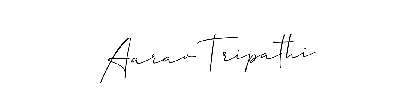 You should practise on your own different ways (Allison_Script) to write your name (Aarav Tripathi) in signature. don't let someone else do it for you. Aarav Tripathi signature style 2 images and pictures png