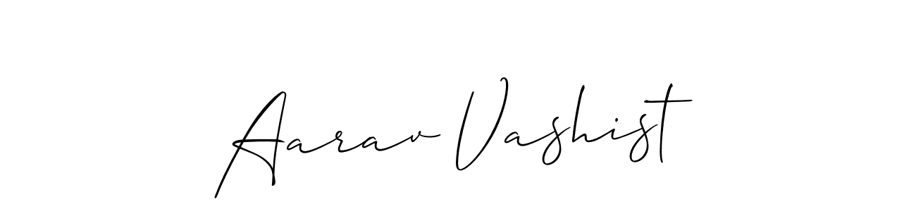 if you are searching for the best signature style for your name Aarav Vashist. so please give up your signature search. here we have designed multiple signature styles  using Allison_Script. Aarav Vashist signature style 2 images and pictures png