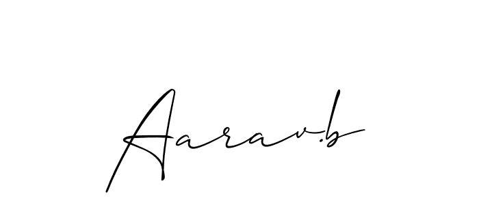 Design your own signature with our free online signature maker. With this signature software, you can create a handwritten (Allison_Script) signature for name Aarav.b. Aarav.b signature style 2 images and pictures png