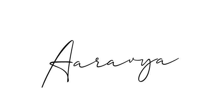 Make a beautiful signature design for name Aaravya. With this signature (Allison_Script) style, you can create a handwritten signature for free. Aaravya signature style 2 images and pictures png