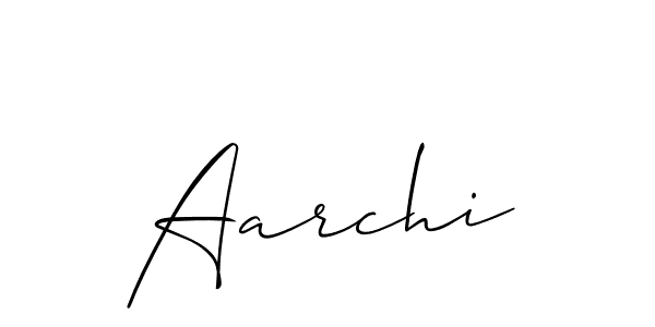 How to make Aarchi signature? Allison_Script is a professional autograph style. Create handwritten signature for Aarchi name. Aarchi signature style 2 images and pictures png