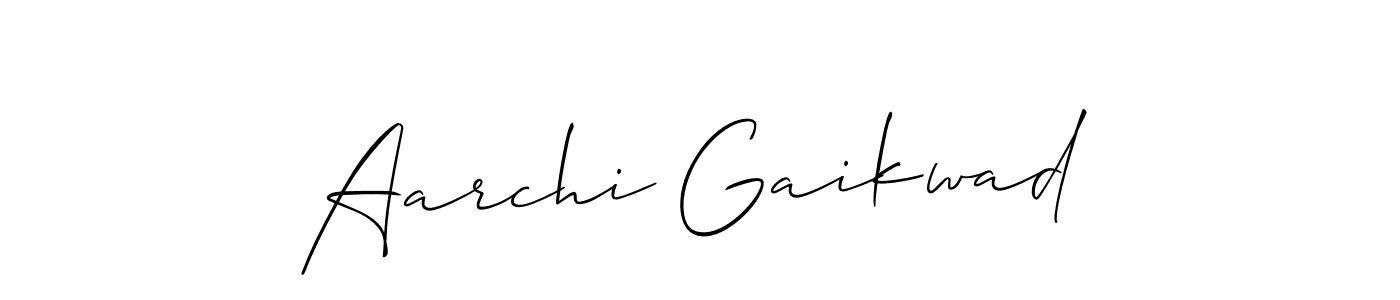 How to make Aarchi Gaikwad signature? Allison_Script is a professional autograph style. Create handwritten signature for Aarchi Gaikwad name. Aarchi Gaikwad signature style 2 images and pictures png