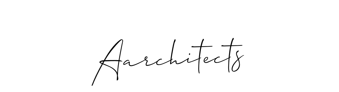 Use a signature maker to create a handwritten signature online. With this signature software, you can design (Allison_Script) your own signature for name Aarchitects. Aarchitects signature style 2 images and pictures png
