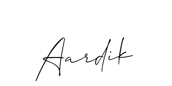 Similarly Allison_Script is the best handwritten signature design. Signature creator online .You can use it as an online autograph creator for name Aardik. Aardik signature style 2 images and pictures png