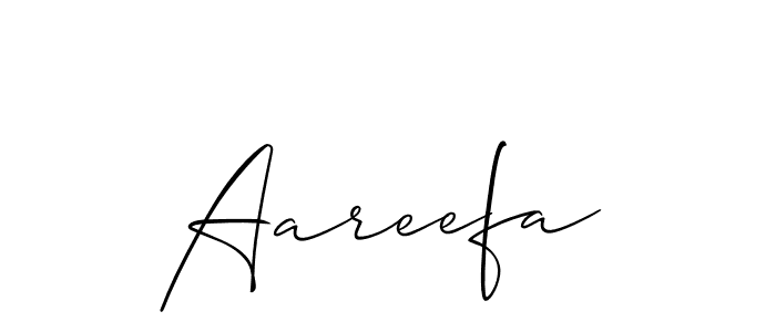 Create a beautiful signature design for name Aareefa. With this signature (Allison_Script) fonts, you can make a handwritten signature for free. Aareefa signature style 2 images and pictures png