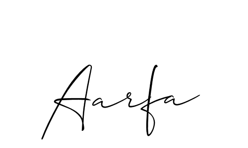 How to make Aarfa signature? Allison_Script is a professional autograph style. Create handwritten signature for Aarfa name. Aarfa signature style 2 images and pictures png