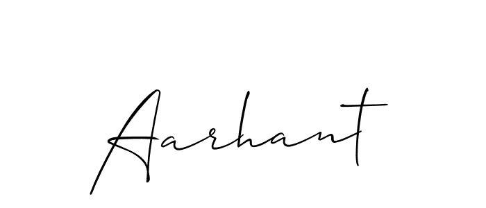 Make a beautiful signature design for name Aarhant. With this signature (Allison_Script) style, you can create a handwritten signature for free. Aarhant signature style 2 images and pictures png