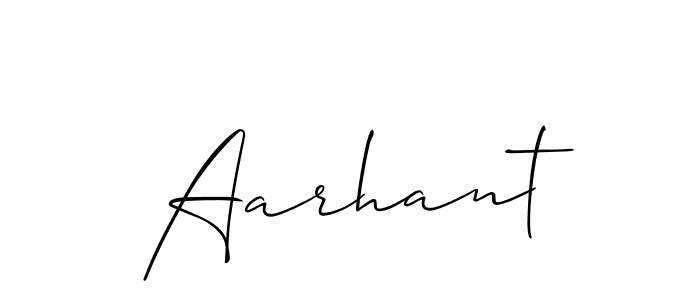 Make a beautiful signature design for name Aarhant. With this signature (Allison_Script) style, you can create a handwritten signature for free. Aarhant signature style 2 images and pictures png