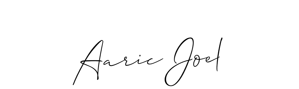 Design your own signature with our free online signature maker. With this signature software, you can create a handwritten (Allison_Script) signature for name Aaric Joel. Aaric Joel signature style 2 images and pictures png