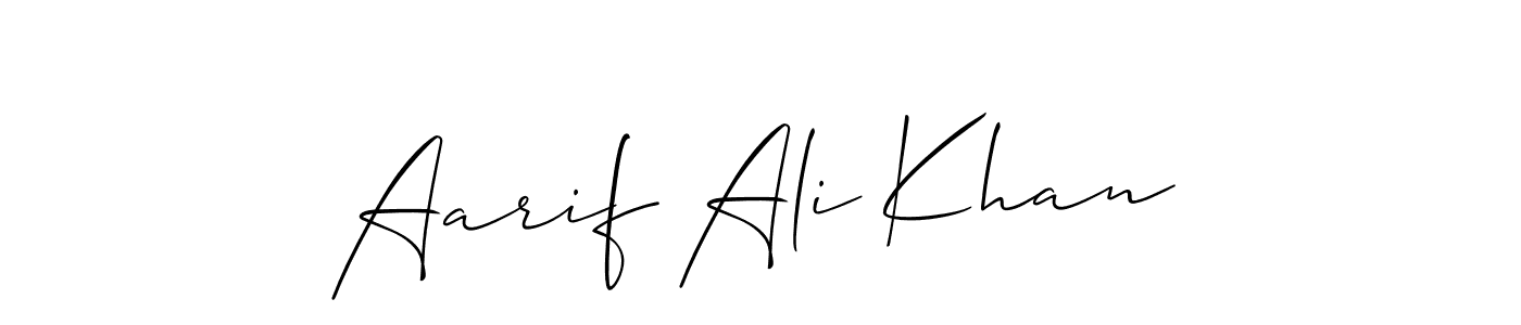 Also You can easily find your signature by using the search form. We will create Aarif Ali Khan name handwritten signature images for you free of cost using Allison_Script sign style. Aarif Ali Khan signature style 2 images and pictures png