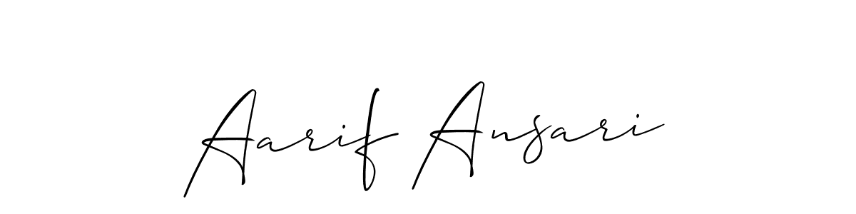 How to make Aarif Ansari signature? Allison_Script is a professional autograph style. Create handwritten signature for Aarif Ansari name. Aarif Ansari signature style 2 images and pictures png