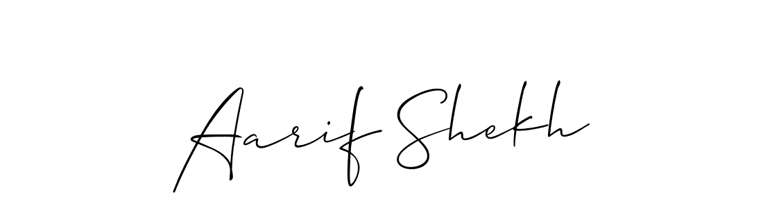 Allison_Script is a professional signature style that is perfect for those who want to add a touch of class to their signature. It is also a great choice for those who want to make their signature more unique. Get Aarif Shekh name to fancy signature for free. Aarif Shekh signature style 2 images and pictures png