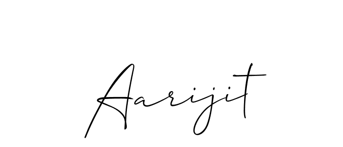 Make a beautiful signature design for name Aarijit. With this signature (Allison_Script) style, you can create a handwritten signature for free. Aarijit signature style 2 images and pictures png