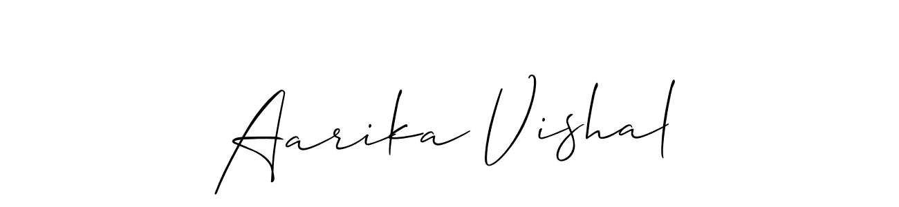 Once you've used our free online signature maker to create your best signature Allison_Script style, it's time to enjoy all of the benefits that Aarika Vishal name signing documents. Aarika Vishal signature style 2 images and pictures png