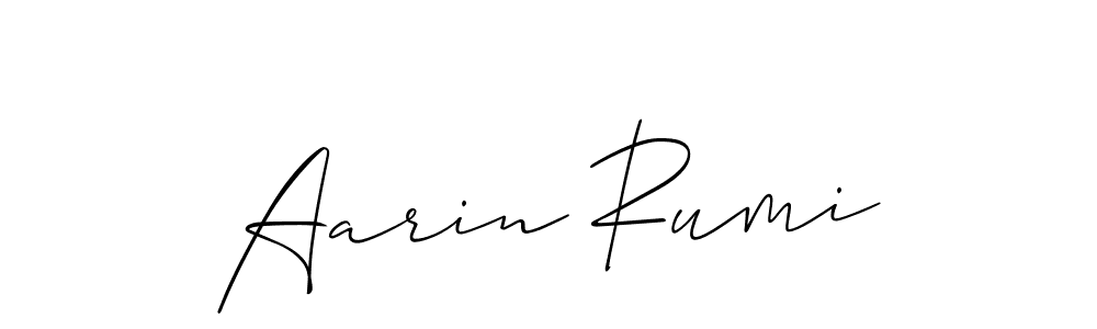 This is the best signature style for the Aarin Rumi name. Also you like these signature font (Allison_Script). Mix name signature. Aarin Rumi signature style 2 images and pictures png