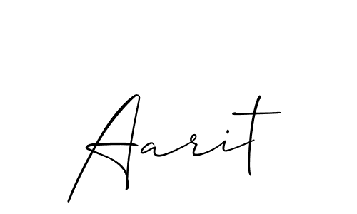 Make a beautiful signature design for name Aarit. With this signature (Allison_Script) style, you can create a handwritten signature for free. Aarit signature style 2 images and pictures png
