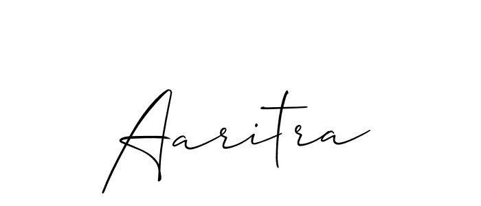Use a signature maker to create a handwritten signature online. With this signature software, you can design (Allison_Script) your own signature for name Aaritra. Aaritra signature style 2 images and pictures png