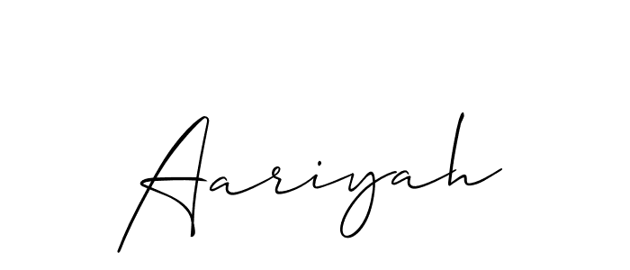 You should practise on your own different ways (Allison_Script) to write your name (Aariyah) in signature. don't let someone else do it for you. Aariyah signature style 2 images and pictures png