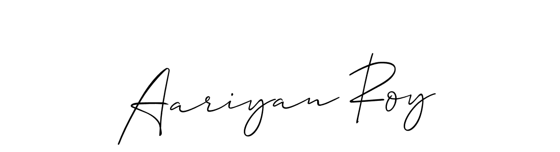 You should practise on your own different ways (Allison_Script) to write your name (Aariyan Roy) in signature. don't let someone else do it for you. Aariyan Roy signature style 2 images and pictures png