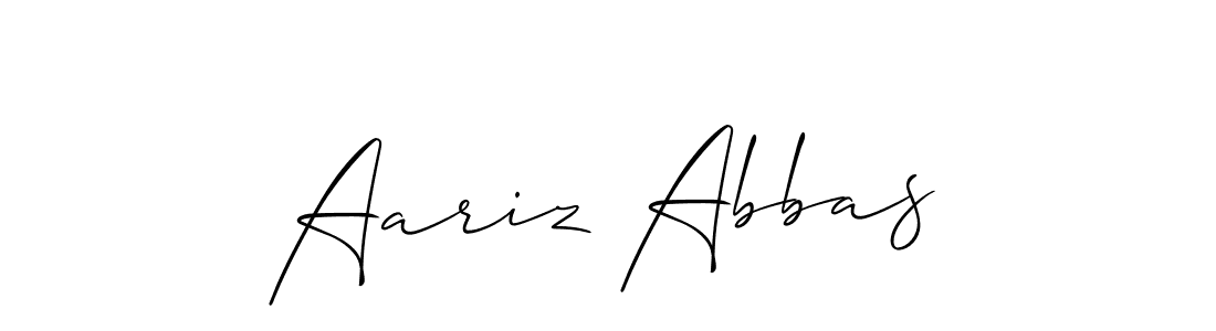 Create a beautiful signature design for name Aariz Abbas. With this signature (Allison_Script) fonts, you can make a handwritten signature for free. Aariz Abbas signature style 2 images and pictures png