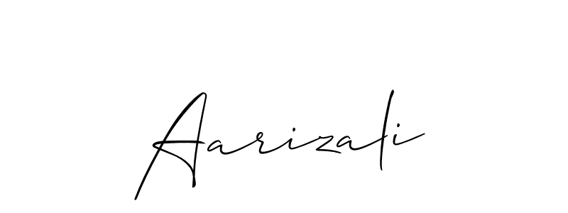 Make a beautiful signature design for name Aarizali. With this signature (Allison_Script) style, you can create a handwritten signature for free. Aarizali signature style 2 images and pictures png