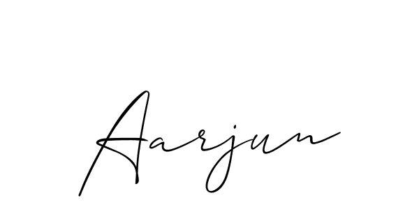 Use a signature maker to create a handwritten signature online. With this signature software, you can design (Allison_Script) your own signature for name Aarjun. Aarjun signature style 2 images and pictures png