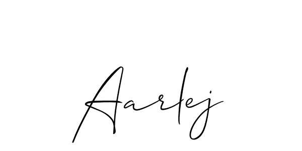 How to make Aarlej name signature. Use Allison_Script style for creating short signs online. This is the latest handwritten sign. Aarlej signature style 2 images and pictures png